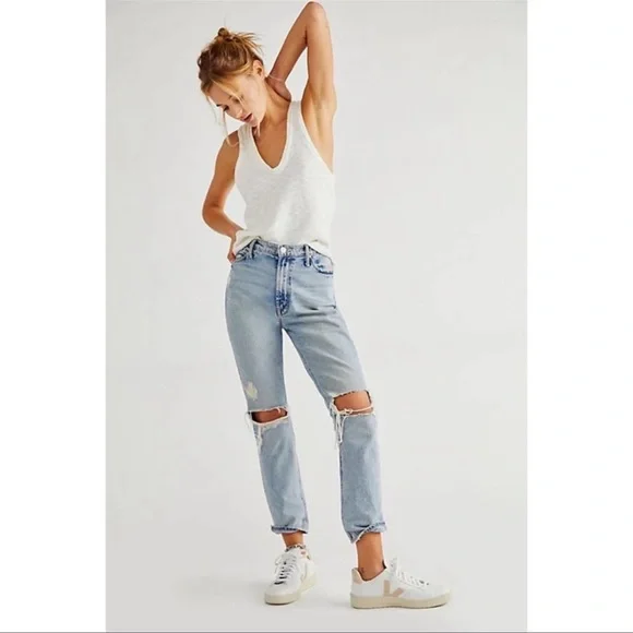 Mother Superior The Dazzler Ankle Lost It Blue Distressed Size 23 NWT - Picture 11 of 13